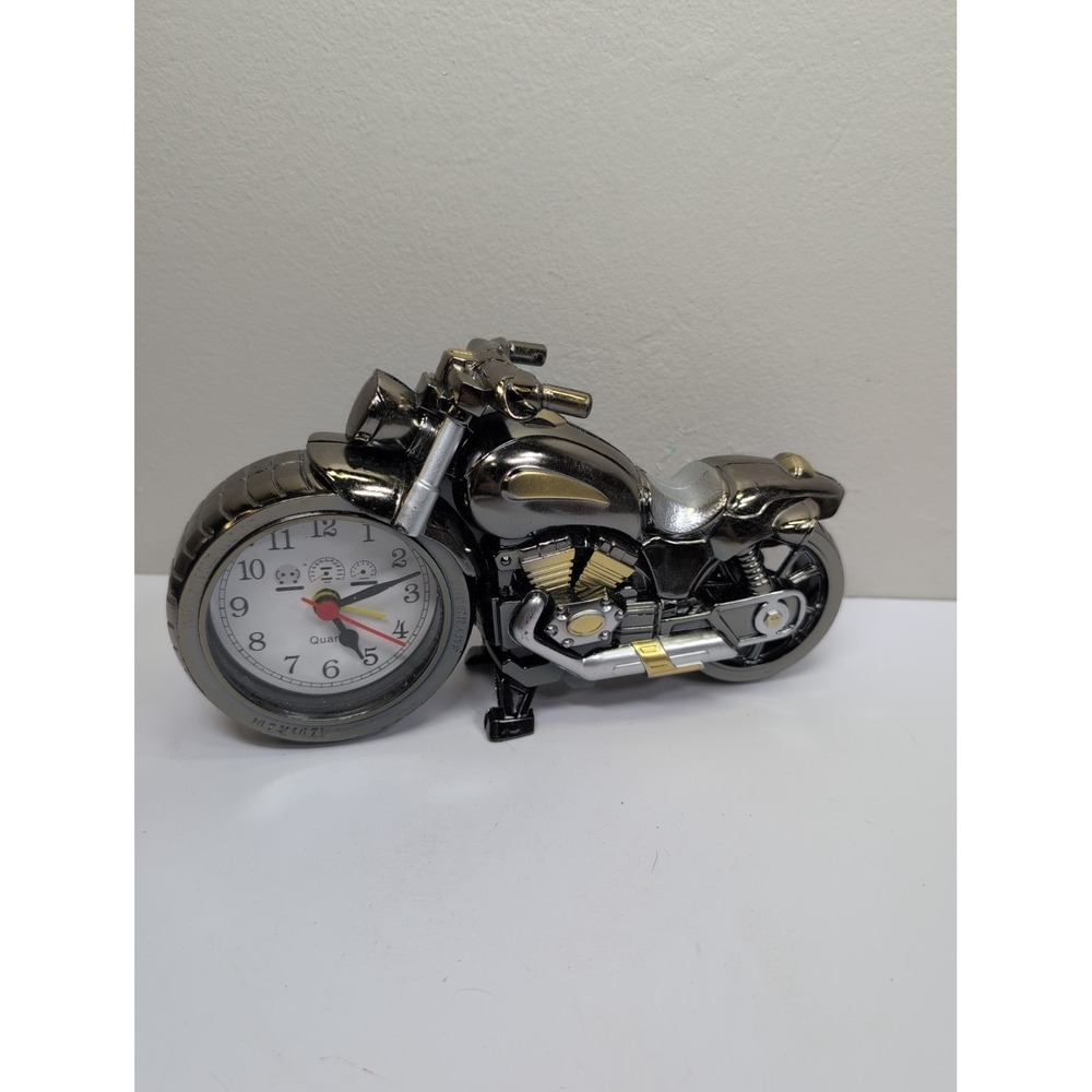 Cool Vintage Motorcycle Model Alarm Clock Battery Powered